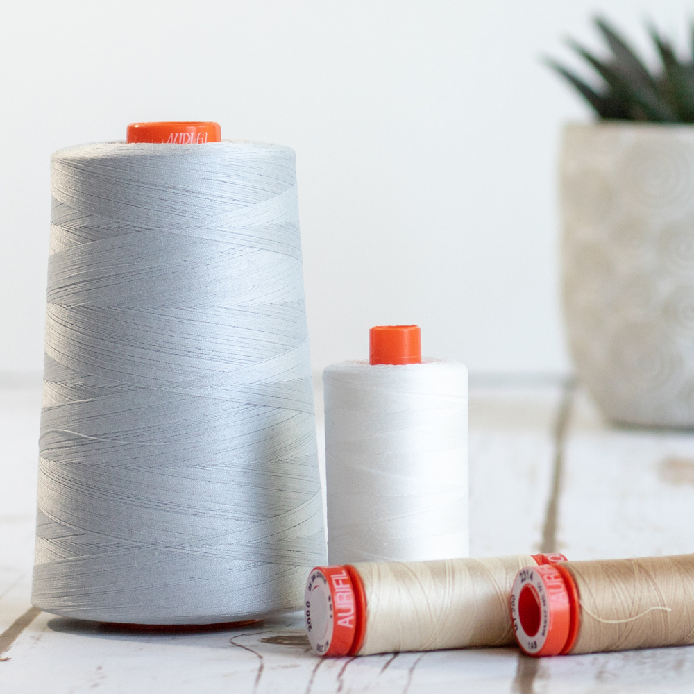 Aurifil 50 Weight 100% Cotton Thread, Bundle of 3 Spools for Quilting,  Piecing, Sewing, Applique and More (2725 2735 5005)